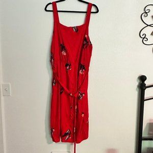 Ava & Viv - Red Flower Dress 2X